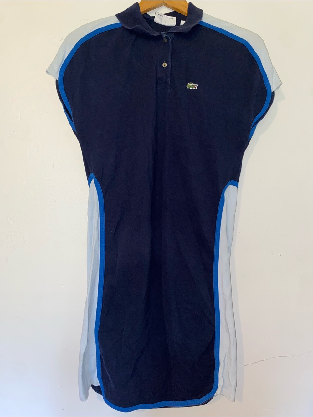 Lacoste Navy and Light Blue Sport Polo Midi Dress